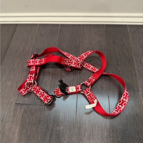 Other - Red & White Pet Dog Large Bone Harness for Walks- Large Dogs
